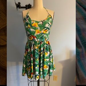 Parrot print dress